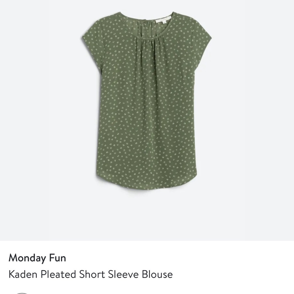 Monday Fun Kaden Pleated Short Sleeve Blouse